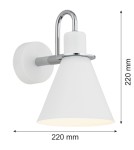 Argon BEVERLY kiniet 1 pł. 1x15W (max) biały struktura elementy chromowane 4705