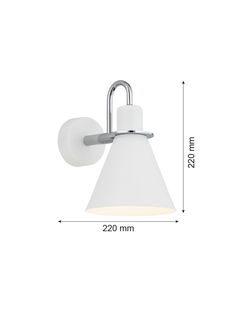 Argon BEVERLY kiniet 1 pł. 1x15W (max) biały struktura elementy chromowane 4705