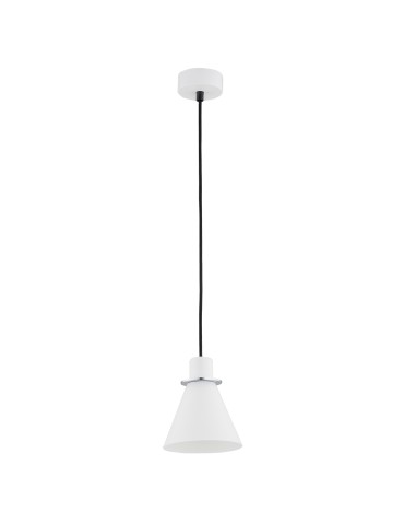 Argon BEVERLY lampa wisząca 1 pł. 1x15W (max) biały struktura elementy chromowane 4681 - produkt 2