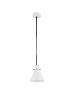 Argon BEVERLY lampa wisząca 1 pł. 1x15W (max) biały struktura elementy chromowane 4681 - produkt 2