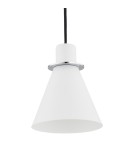 Single pendant lamps - Argon BEVERLY pendant lamp 1 pł. 1x15W (max) white structure chrome elements 4681 - product 3