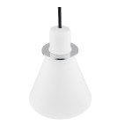 Single pendant lamps - Argon BEVERLY pendant lamp 1 pł. 1x15W (max) white structure chrome elements 4681 - product 4