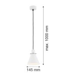 Single pendant lamps - Argon BEVERLY pendant lamp 1 pł. 1x15W (max) white structure chrome elements 4681 - product 5