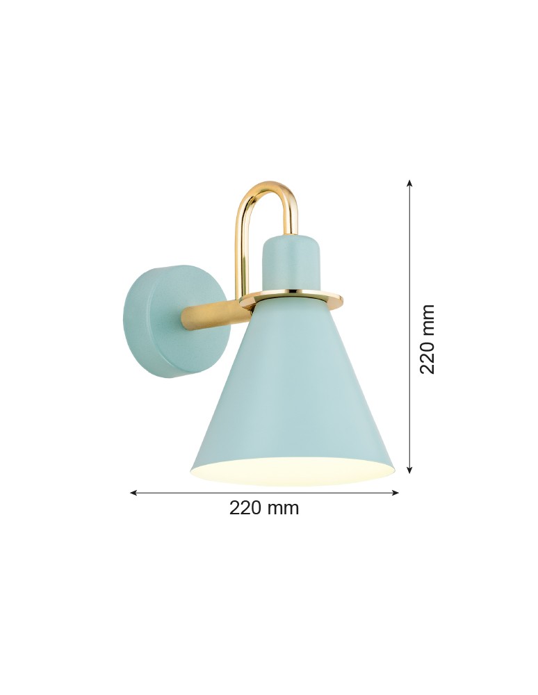 Argon BEVERLY kiniet 1 pł. 1x15W (max) błękit mat elementy mosiądzowane 4706