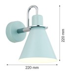 Wall lamps - Argon BEVERLY kiniet 1 pł. 1x15W (max) matte blue chrome elements 4707 - product 3
