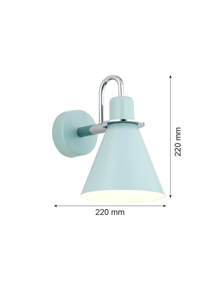 Argon BEVERLY kiniet 1 pł. 1x15W (max) błękit mat elementy chromowane 4707