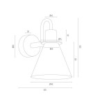 Wall lamps - Argon BEVERLY kiniet 1 pł. 1x15W (max) matte blue chrome elements 4707 - product 4