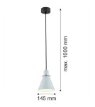 Single pendant lamps - Argon BEVERLY pendant lamp 1 pł. 1x15W (max) matte blue chrome elements 4683 - product 6