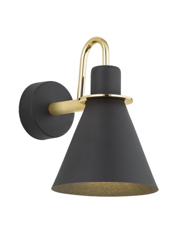 Argon BEVERLY kiniet 1 pł. 1x15W (max) black structure brass elements 4708