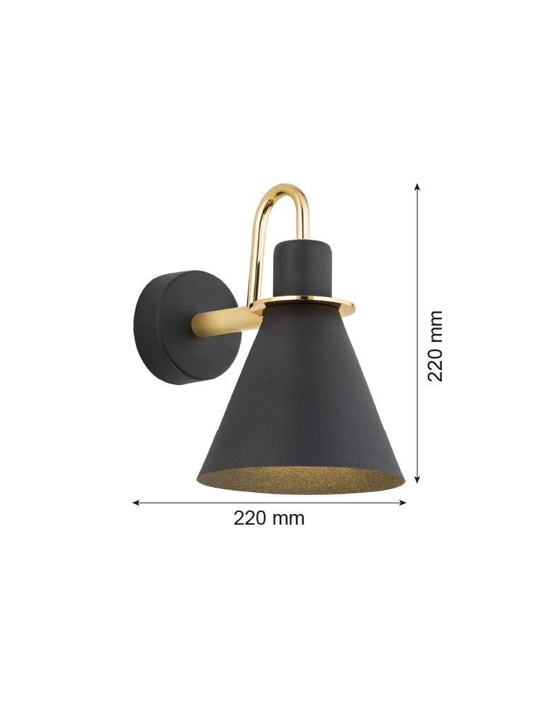 Argon BEVERLY kiniet 1 pł. 1x15W (max) czarny struktura elementy mosiądzowane 4708