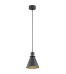Single pendant lamps - Argon BEVERLY pendant lamp 1 pł. 1x15W (max) black structure brass elements 4687 - product 1
