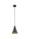 Argon BEVERLY lampa wisząca 1 pł. 1x15W (max) czarny struktura elementy mosiądzowane 4687