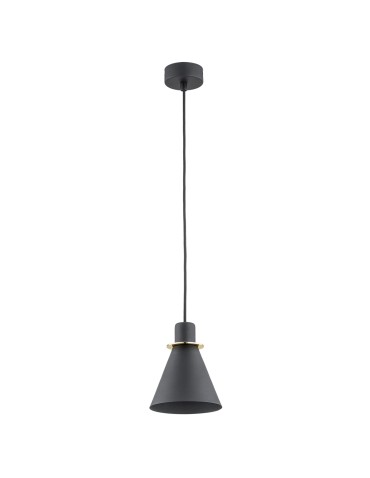 Argon BEVERLY pendant lamp 1 pł. 1x15W (max) black structure brass elements 4687 - product 2