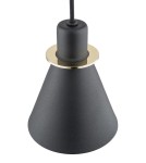 Single pendant lamps - Argon BEVERLY pendant lamp 1 pł. 1x15W (max) black structure brass elements 4687 - product 4