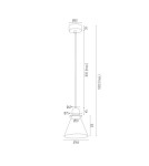 Single pendant lamps - Argon BEVERLY pendant lamp 1 pł. 1x15W (max) black structure brass elements 4687 - product 7