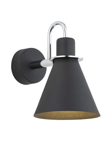 Argon BEVERLY kiniet 1 pł. 1x15W (max) czarny struktura elementy chromowane 4709