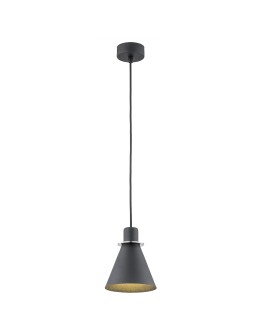 Argon BEVERLY lampa wisząca 1 pł. 1x15W (max) czarny struktura elementy chromowane 4688