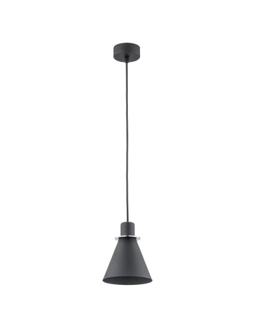 Argon BEVERLY lampa wisząca 1 pł. 1x15W (max) czarny struktura elementy chromowane 4688 - produkt 2