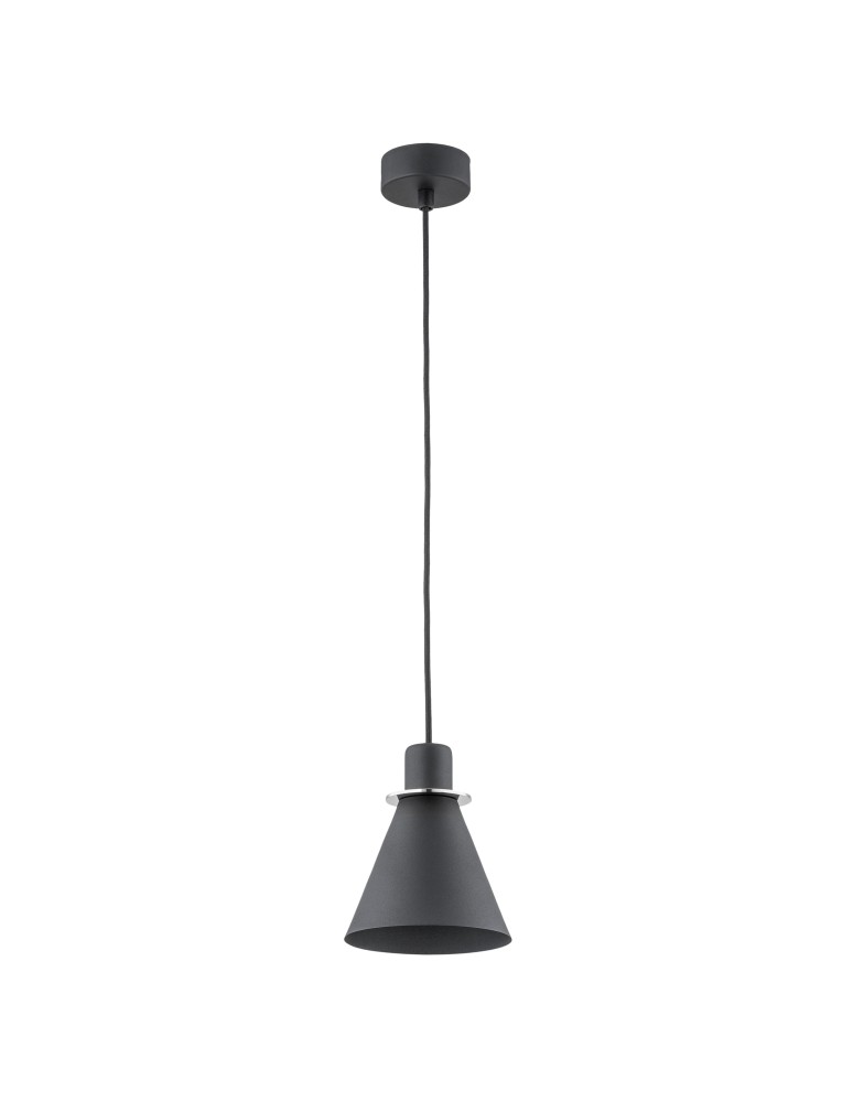 Single pendant lamps - Argon BEVERLY pendant lamp 1 pł. 1x15W (max) black structure chrome elements 4688 - product kolory-swiatla.pl 2