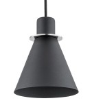 Single pendant lamps - Argon BEVERLY pendant lamp 1 pł. 1x15W (max) black structure chrome elements 4688 - product 3