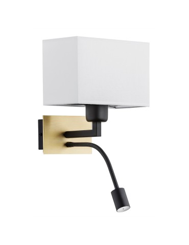 Argon BILL wall lamp 2 fl. 1x15W (max) + 1x4.5W white brushed brass 1040 - product 2