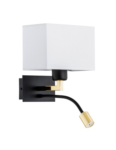 Argon BILL wall lamp 2 pł. 1x15W (max) + 1x4.5W white matte black 1051 - product 2