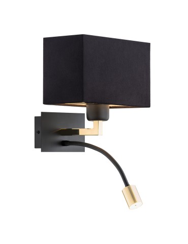 Argon BILL wall lamp 2 fl. 1x15W (max) + 1x4.5W black matte black 1042
