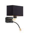 Argon BILL wall lamp 2 fl. 1x15W (max) + 1x4.5W black matte black 1042