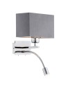 Argon BILL wall lamp 2 pł. 1x15W (max) + 1x4.5W dark grey chrome 1053