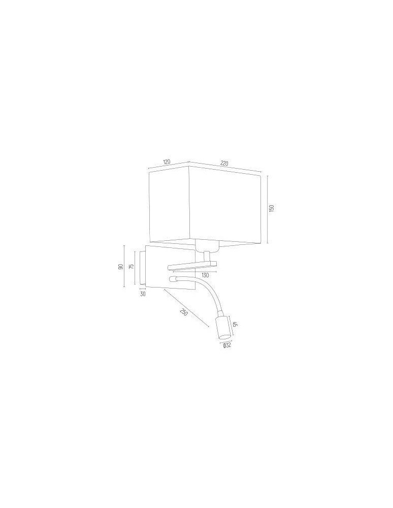 Wall lamps for bedrooms - Argon BILL wall lamp 2 pł. 1x15W (max) + 1x4.5W dark grey chrome 1053 - product kolory-swiatla.pl 3