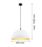 Single pendant lamps - Argon BONITA 1-fl. pendant lamp 1x15W (max) white gold center 8241 - product 3