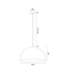 Single pendant lamps - Argon BONITA 1-fl. pendant lamp 1x15W (max) white gold center 8241 - product 4