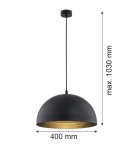 Single pendant lamps - Argon BONITA 1-fl. pendant lamp 1x15W (max) black gold center 8242 - product 3
