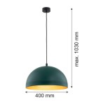 Single pendant lamps - Argon BONITA 1-fl. pendant lamp 1x15W (max) green gold center 8243 - product 3