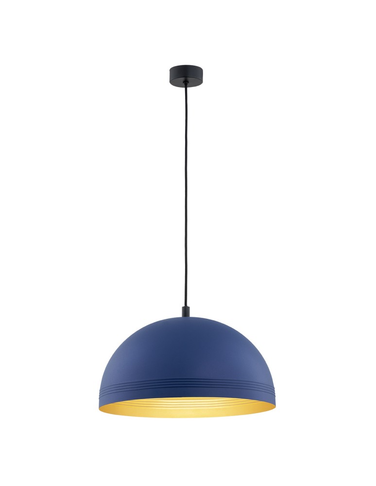 Single pendant lamps - Argon BONITA 1 fl. pendant lamp 1x15W (max) navy blue gold center 8244 - product kolory-swiatla.pl 1