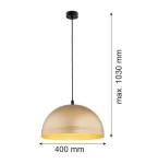 Single pendant lamps - Argon BONITA 1-fl. pendant lamp 1x15W (max) gold 8245 - product 3