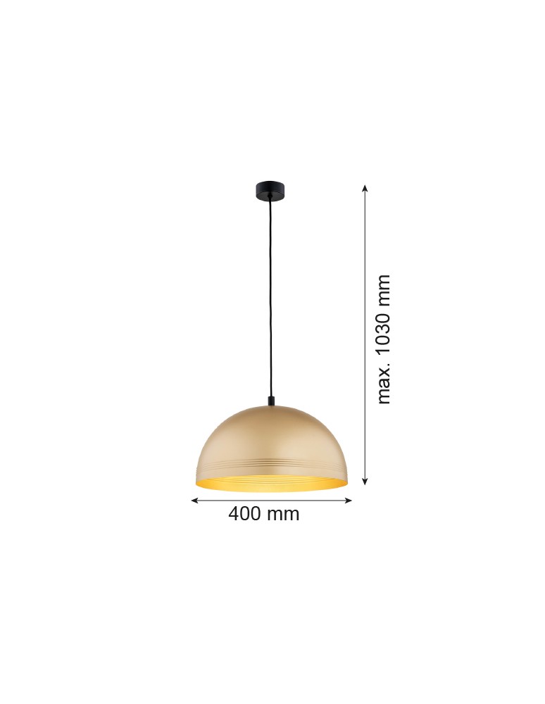 Single pendant lamps - Argon BONITA 1-fl. pendant lamp 1x15W (max) gold 8245 - product kolory-swiatla.pl 3