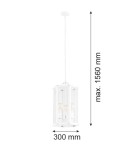 Pendant lamps - Argon BODRUM 3 fl. pendant lamp 3x15W (max) white structure 1251 - product 2