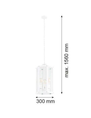 Argon BODRUM lampa wisząca 3 pł. 3x15W (max) biały struktura 1251 - produkt 2