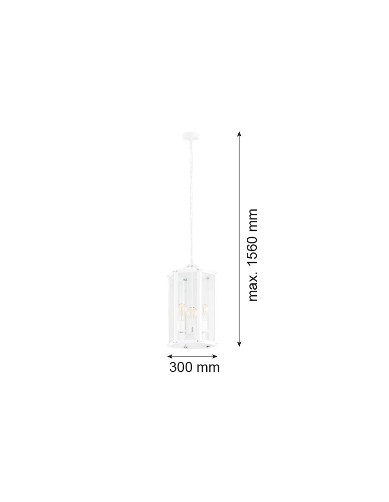 Argon BODRUM lampa wisząca 3 pł. 3x15W (max) biały struktura 1251