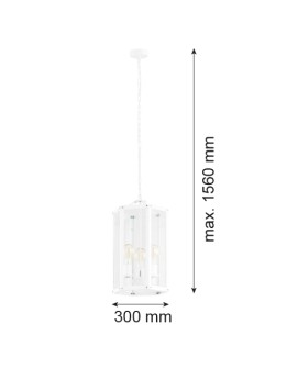 Argon BODRUM lampa wisząca 3 pł. 3x15W (max) biały struktura 1251 - produkt 2