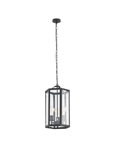 Argon BODRUM 3 fl. pendant lamp 3x15W (max) black structure 1253