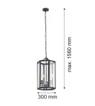 Argon BODRUM lampa wisząca 3 pł. 3x15W (max) czarny struktura 1253