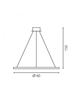 RAMKO Echo Żyrandol 60 LED Wewnętrzny 67890 - produkt 2