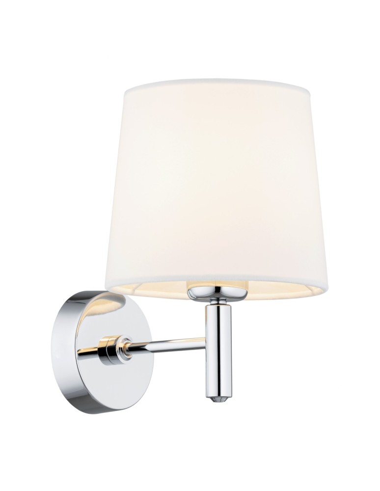 Wall lamps with lampshade - Argon BOLZANO PLUS wall lamp 1 pł. 1x15W (max) cream chrome 4760 - product kolory-swiatla.pl 1