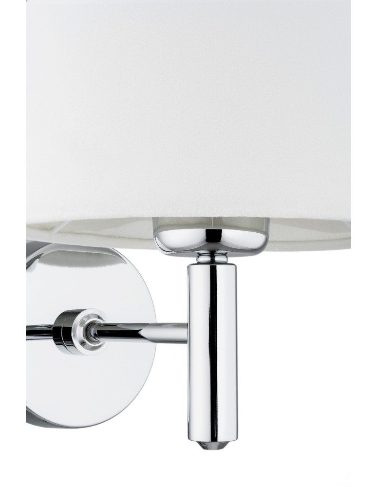Wall lamps with lampshade - Argon BOLZANO PLUS wall lamp 1 pł. 1x15W (max) cream chrome 4760 - product kolory-swiatla.pl 6