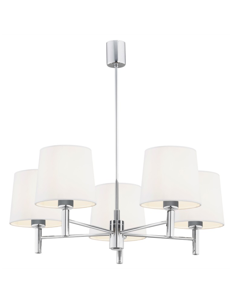 5-point chandeliers - Argon BOLZANO PLUS chandelier 5 fl. 5x15W (max) cream chrome 2110 - product kolory-swiatla.pl 1