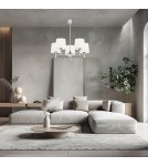 5-point chandeliers - Argon BOLZANO PLUS chandelier 5 fl. 5x15W (max) cream chrome 2110 - product 2