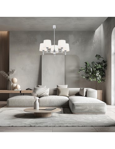 Argon BOLZANO PLUS chandelier 5 fl. 5x15W (max) cream chrome 2110 - product 2