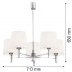 Argon BOLZANO PLUS żyrandol 5 pł. 5x15W (max) śmietankowy chrom 2110
